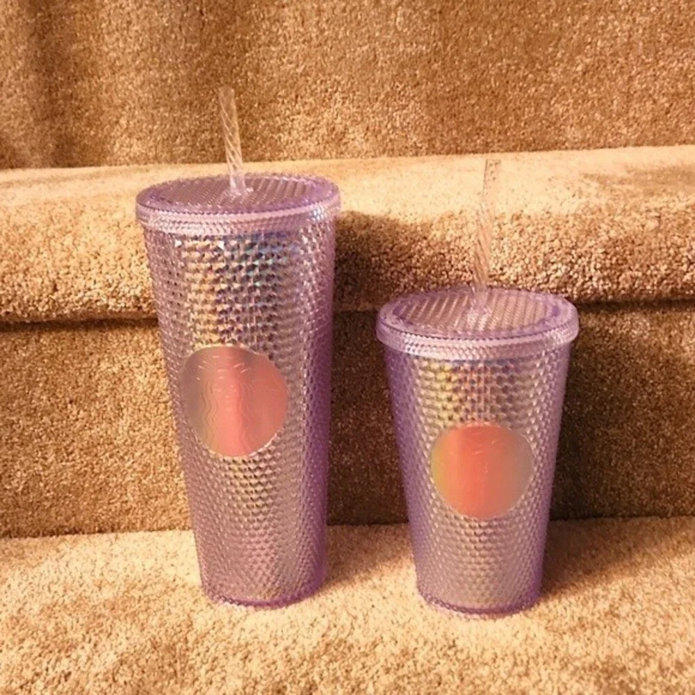Starbucks SET of 2023 Unicorn Iridescent Purple 24oz Venti & 16oz Grande NWT